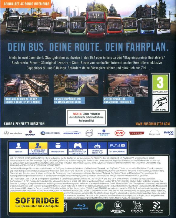Produktbild astragon Bus Simulator 21 (PS4, Multilingual)