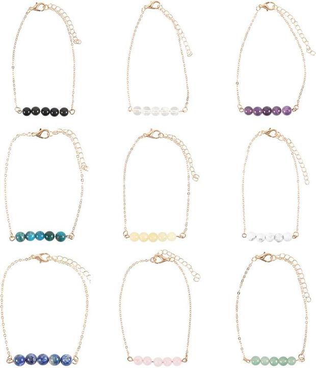 Produktbild Something Different Perlenbesetzt Armband Kristall 9erPack (100% synthetisches Material)