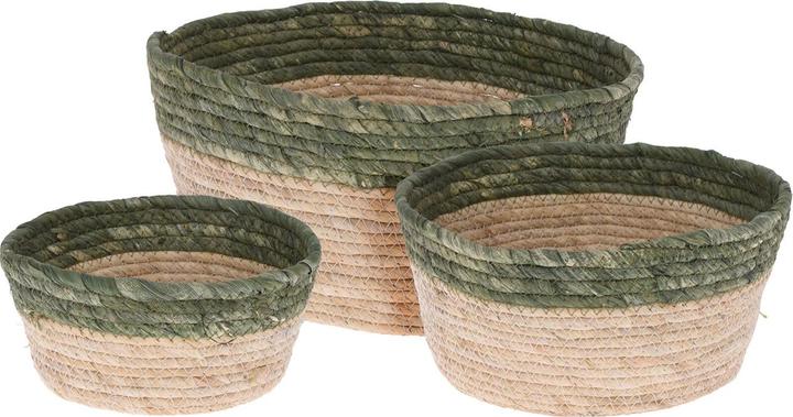Image du produit Natura Punto Paniers de rangement tressés, 3 tailles, ronds (3 x)