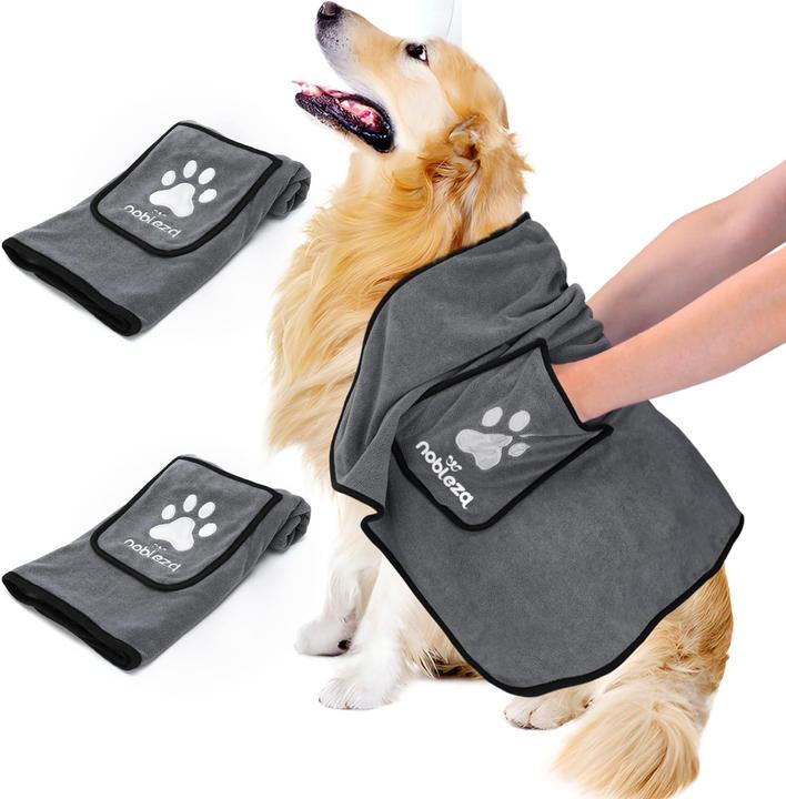 Actual product image Nobleza Set of 2 dog towels (Dog)