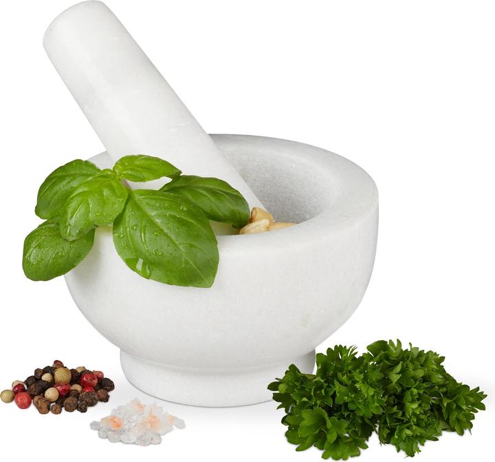 Image du produit Relaxdays Mortier et pilon, en marbre