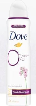 Immagine prodotto Dove Deodorante Aerosol 0% Fiori di Ciliegio 150 ml (Getto vaporizzato, 150 ml)