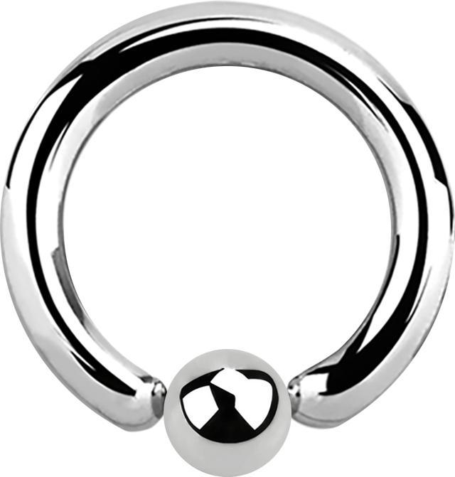 Actual product image Star Piercing Ball Closure Ring silver (without brass, Surgical steel 316L)