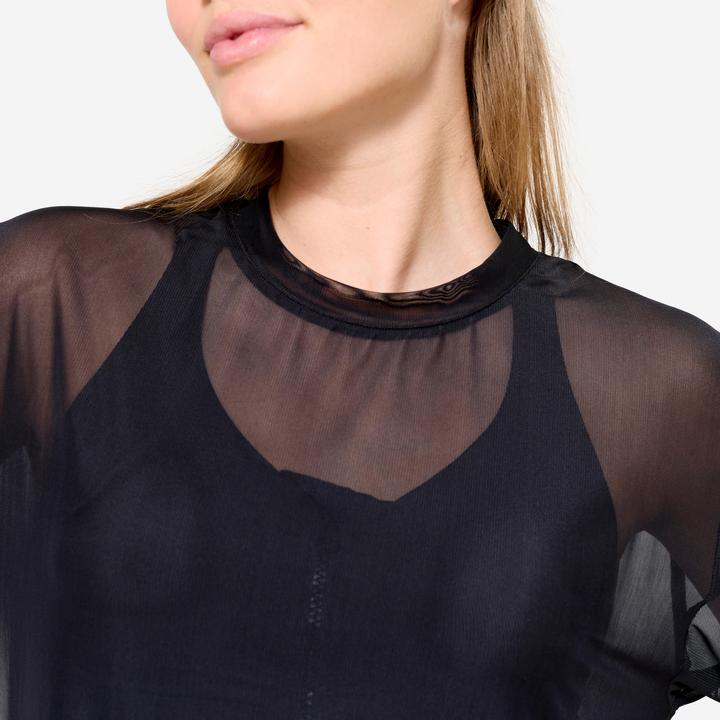 Actual product image Domyos T-Shirt Damen Netz locker - schwarz (M)