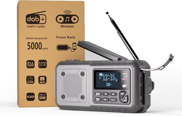 Actual product image Acta Berg Notfallradio mit Kurbel & Solar (DAB+)