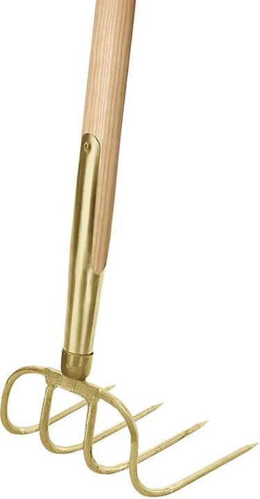Idealspaten Houe à fumier 4 dents avec pince à rails Tamis 135 cm