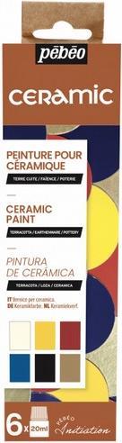 Pebeo Primo passo set Ceramica (Oro, Bianco, Rosso, Giallo, 120 ml)