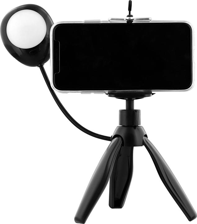 Immagine prodotto T'nB Influenza mini treppiede con LED 7500k, 20cm alto, 3 modi, 360°.