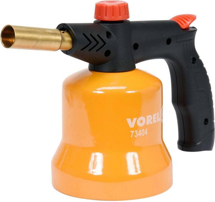 Toya Vorel Gaslötlampe mit Piezo-Zündung | 850°C | für 190g-Kartuschen | Lötbrenner Gasbrenner Bunsenbren