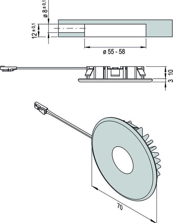 Immagine prodotto L&S Apparecchi da incasso a LED Emotion Super Light 12 V (101 lm)