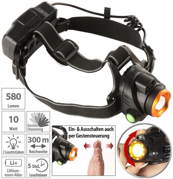 Immagine prodotto KryoLights Lampada frontale a batteria, controllo dei gesti (580 lm)