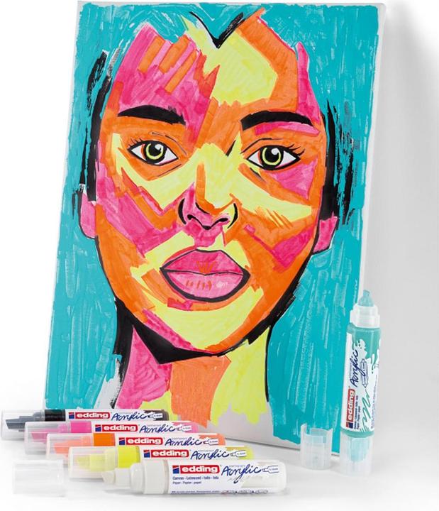 Image du produit Edding Marqueur acrylique 5000 (Multicolore, 10 mm, 5 x)