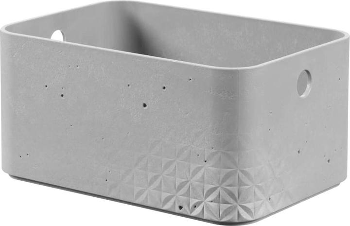 Actual product image Curver Set of 3 BETON Box M with lid light grey (34 x 24.5 x 13 cm, 8 l)