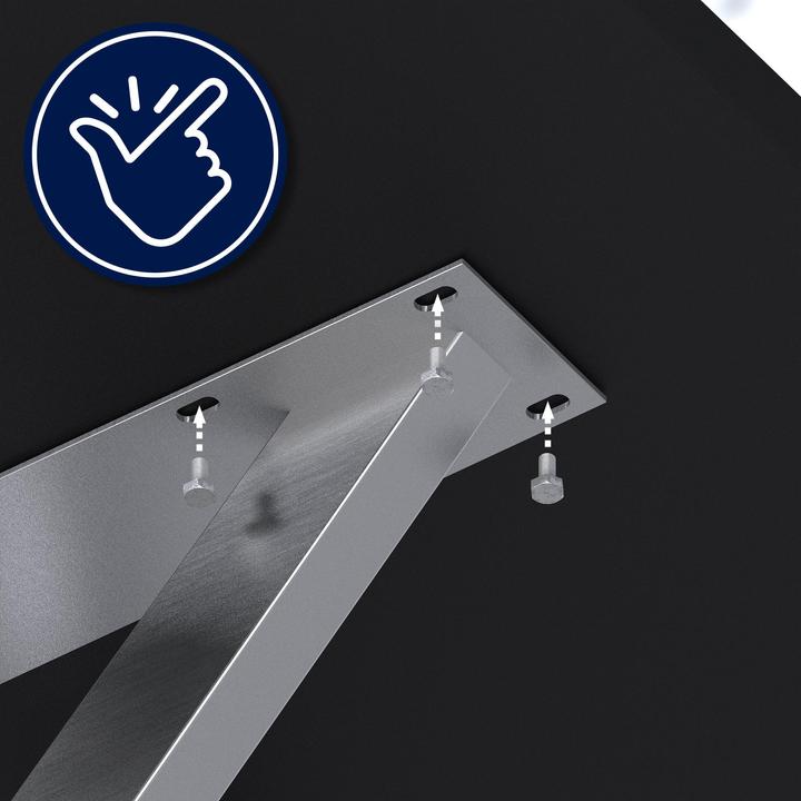Actual product image CLP Biloxi steel table legs in star shape