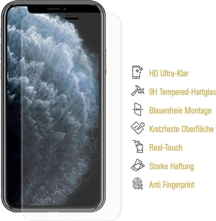 Produktbild Protectorking 2x 3D A++ echtes Tempered 9H Panzerhartglas KLAR (2 Stück, Apple iPhone 11)