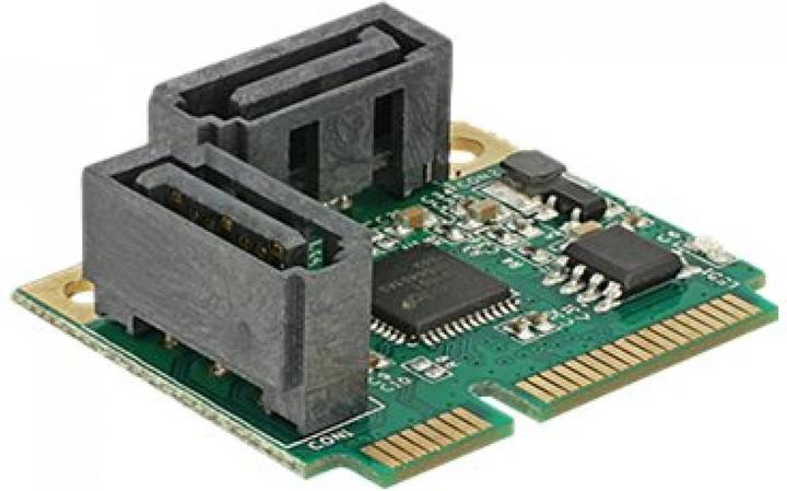 Actual product image Delock Mini PCIe I/O PCIe half size 2 x SATA 6 Gb/s