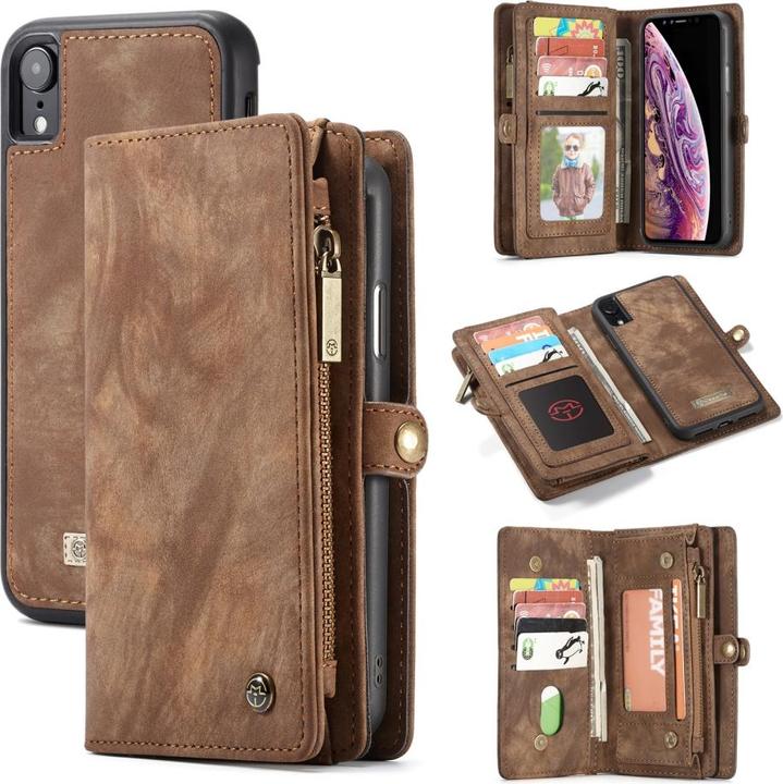 Productafbeelding Caseme Apple iPhone XR Echt Leren Portemonnee Kaart Hoesje (Apple iPhone XR)