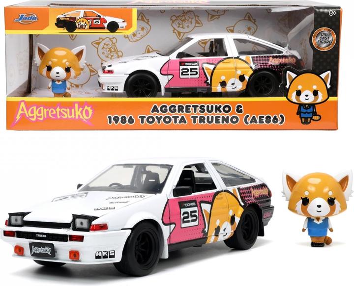 Actual product image Jada Aggretsuko 1986 Toyota Trueno AE86 1:24