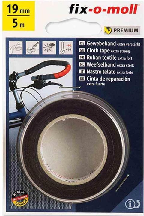 Image du produit Fix-o-moll Ruban tissé noir 5 m x 19 mm (19 mm)