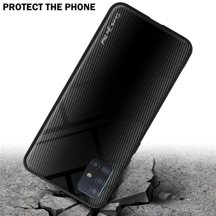 Actual product image Cadorabo TPU Striped Glass Cover (Samsung Galaxy M40s)