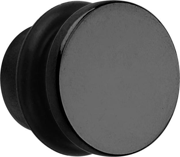 Actual product image Star Piercing Flat head plug black with titanium layer (without brass, Surgical steel 316L)