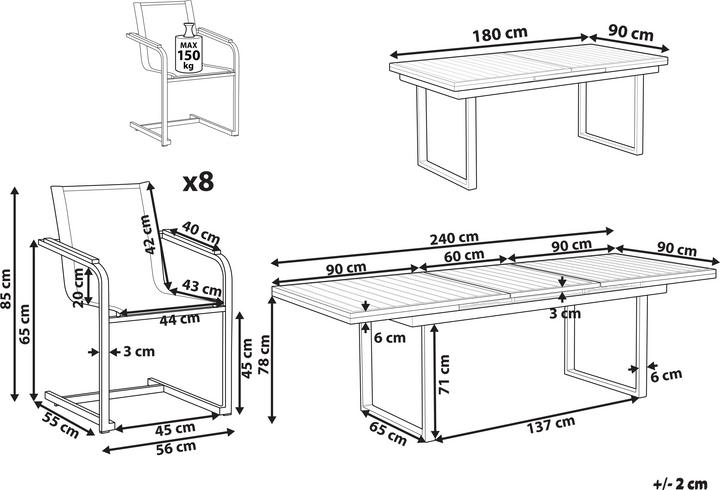 Produktbild Beliani Valcanetto/Cosoleto (180 cm)