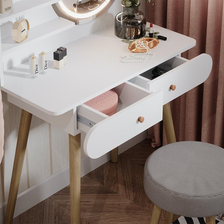 Actual product image Vicco Edda with stool and lighting (80 x 40 x 121 cm)