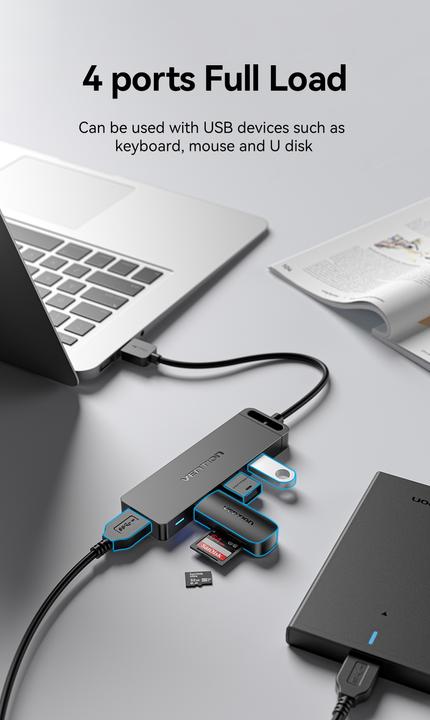 Actual product image Vention Chlbd (USB-A, 4 Ports)