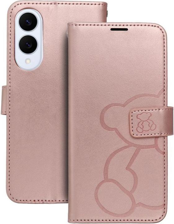 Produktbild OEM Back panel cover MEZZO Book case for SAMSUNG S25 Edge teddy bear rose gold (Samsung Galaxy S25 Edge)