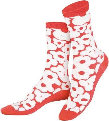 Produktbild Eat My Socks Socks, Flower Power, Red (One Size)