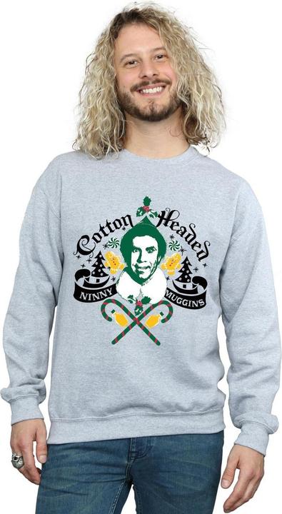 Actual product image Elf Mens Headed Ninny Muggins Sweatshirt (S)