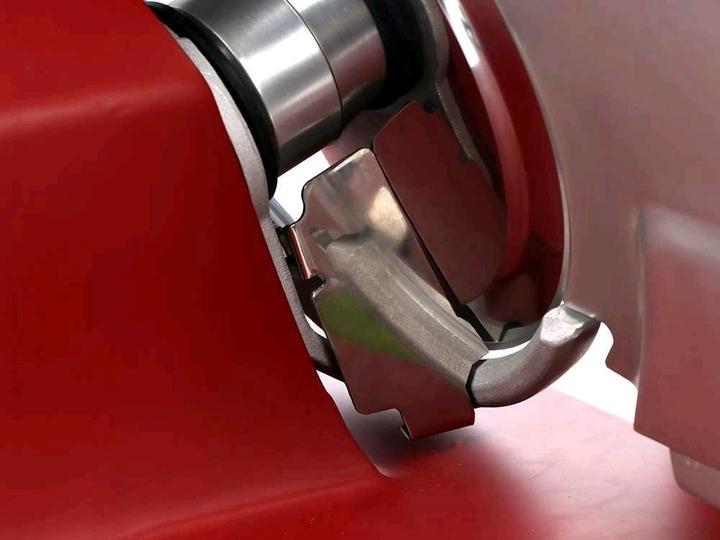 Actual product image Berkel Red Line 250 matt red slicer with 250 mm steel blade