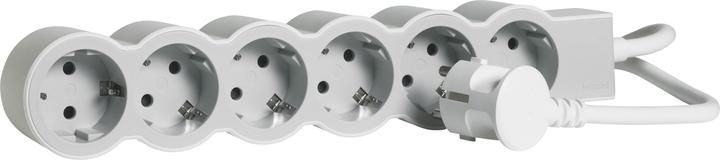 Actual product image Legrand Flat socket strip 6x socket, 1.5 metre cable white-grey 694557 (6 x, CEE 7/7, 1.50 m)