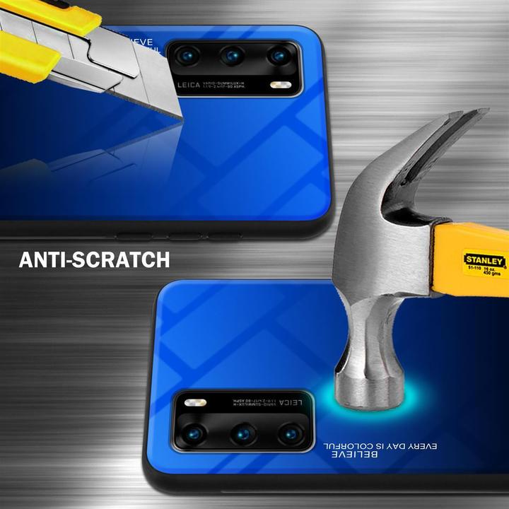 Produktbild Cadorabo TPU 2 Farben Glas Cover (Huawei P40)