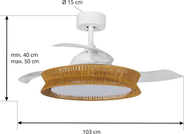 Actual product image Lucande Lineta (47 dB)