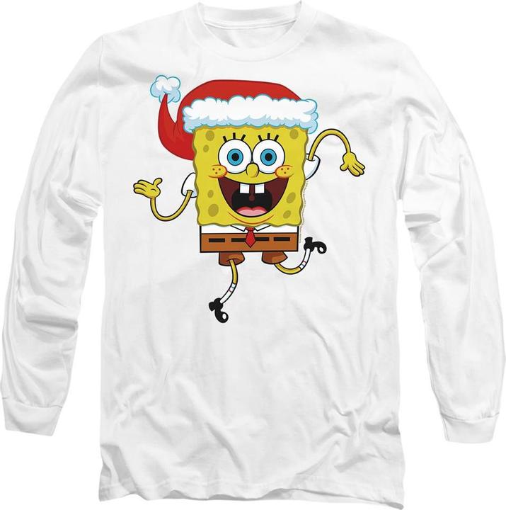 Immagine prodotto Spongebob Squarepants Maglietta Natale Cappello da Babbo Natale Adulto Unisex (L)