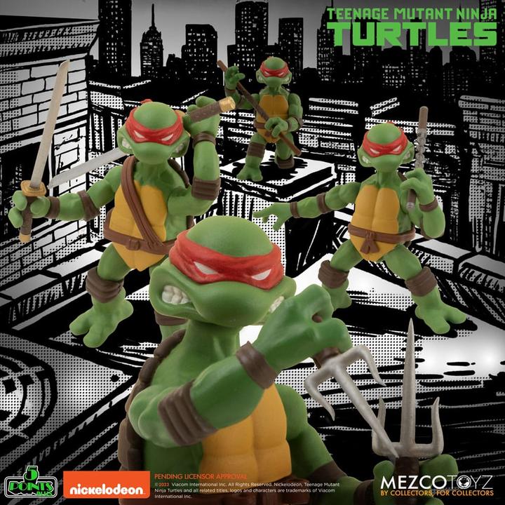 Produktbild Mezco Toys Teenage Mutant Ninja Turtles Actionfiguren Teenage Mutant Ninja Turtles Deluxe Set 8 cm