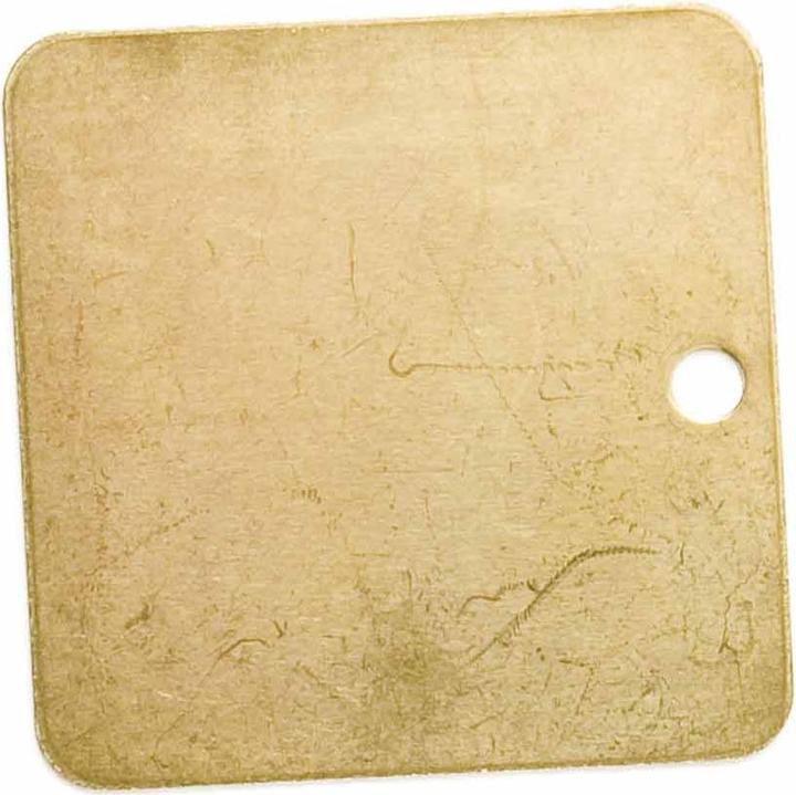 Productafbeelding Brady BLANK BRASS VALVE TAG BVT 2.0SQU, op maat gemaakt: Messing ventielplaatje (25 stuks)