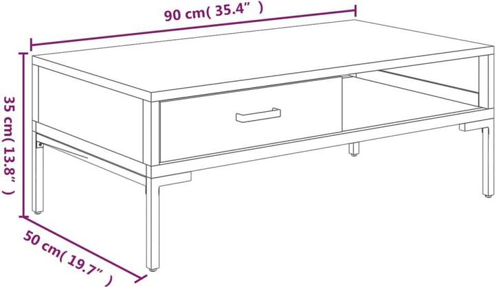 Actual product image VidaXL Jaydon (90 x 50 x 35 cm)