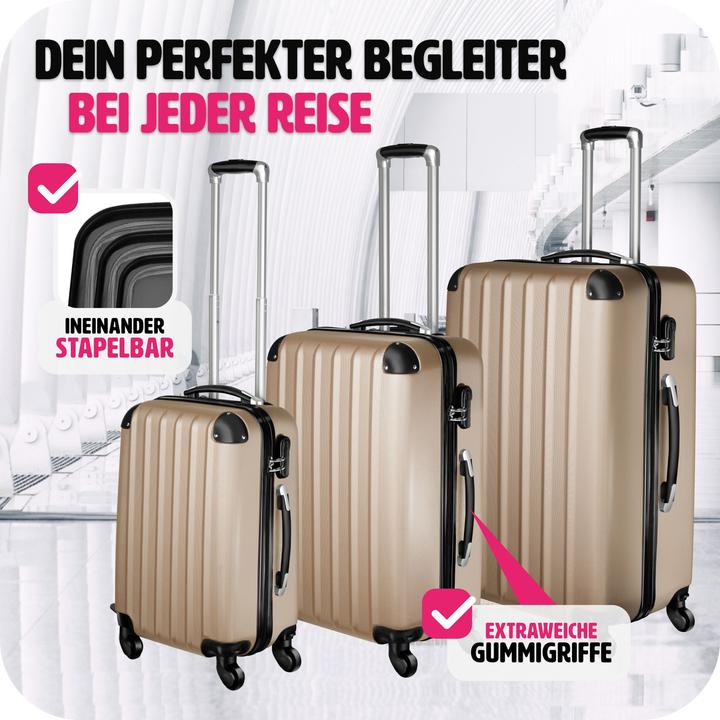 Actual product image tectake Hard case set 3 pcs. (95 l, M (50 - 90l), L (90 - 115l))