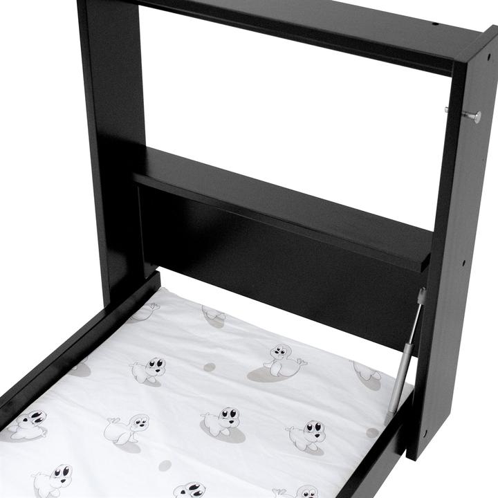 Actual product image Babytrold Changing table for wall incl. mattress Black