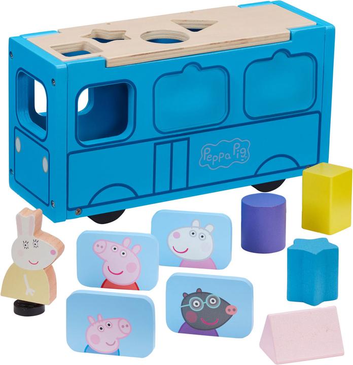 Immagine prodotto Boti Scuolabus di Peppa Pig: un'organizzazione di forme in legno