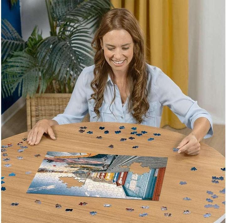 Actual product image Ravensburger Scandinavian Places - Boathouses in Smögen (500 pieces)