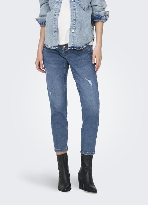 Actual product image Only Maternity Mom OLMCATWALK HIGH WAIST ANKLE DESTROYED Mom Jeans (32)
