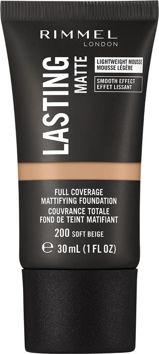 Produktbild Rimmel London LASTING MATTE foundation #200-soft beige (200 Soft Beige)