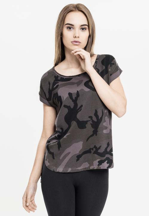 Actual product image Urban Classics Ladies Camo Back Shaped Tee (5XL)