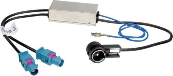 Actual product image ACV 1524-08 | Aerial adapter 2x Fakra (m) to ISO (m) with 12V phantom power supply