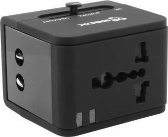 Actual product image Sbox TA-23 Universal Travel Adapter with Dual USB Charger
