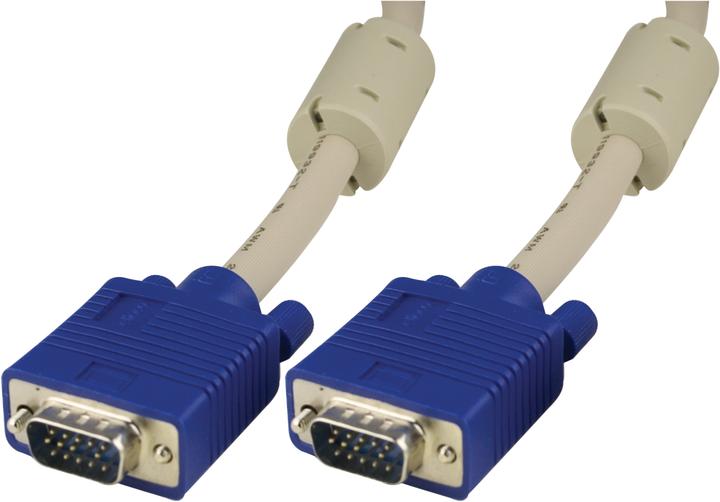 Actual product image Deltaco monitor cable RGB HD15ha-ha 1m pin-pin utan pin 9 (1 m, VGA)