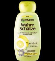 Produktbild Garnier Wahre Schätze Shampoo tonerde zitrone, 250ml Flasc (250 ml, Flüssiges Shampoo)